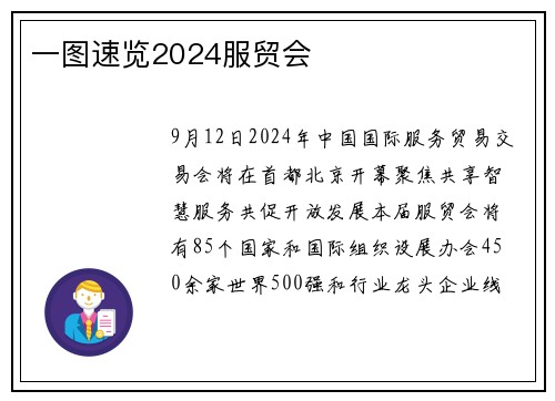 一图速览2024服贸会